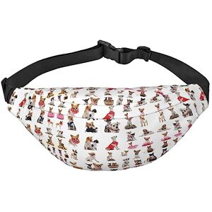 COMAAM Orange Cats Travel Running Grand sac à bandoulière pour homme et femme, Motif carlin mignon Chihuahua, One Size - Publicité