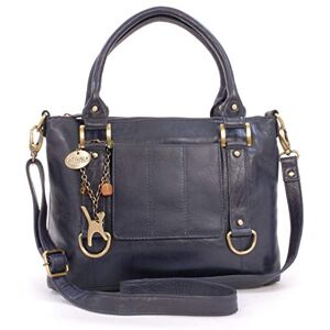 Tigi Collection Handbags Cuir Véritable Sac à Main/Sac porté épaule avec Bandoulière réglable et détachable/Sac Porté Croisé Femme  Bleu - Publicité