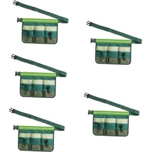 OSALADI 5 Pièces sac banane pour outils de jardin Outils de nettoyage ceinture pour hommes trousse à outils pochette à outils caisse à outils organisateur de seau de jardin portable baquet - Publicité