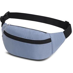 Qinlov Sacs Banane Ville De Sécurité pour Voyage Randonnée Homme Femme, ACS de Sport Vélo à Dos Waist Fanny Pack Running Outdoor Sport de Randonnée (Bleu Clair) - Publicité