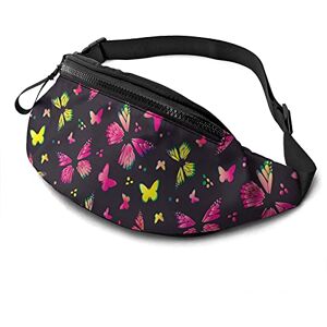 874 Sacoche Homme Bandouliere Papillons Colorés Unisexe Sac Banane Voyage Léger,Loisir Waist Pack pour Alpinisme D'Entraînement Cyclisme 14X35Cm - Publicité