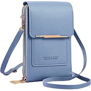 Yellsong Petit Sac Téléphone Portable Femme PU Petit Sac Bandoulière Femme Pochette Telephone Portable, Sac à Main Porte avec Porte Carte et Bandoulière à Bandoulière Cadeaux pour Femmes (Blue, One Size) - Publicité