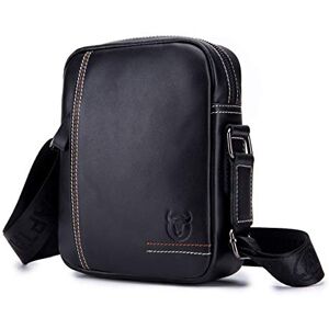 BULLCAPTAIN Sacoche Homme Bandouliere en Cuir Bandouliere Pochette Epaule Sac a Main Sac a Dos Homme Besace Cartable Cuir Crossbody Sac de voyage Sac Porté épaule En Cuir - Publicité