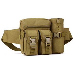 YFNT Sac de Ceinture Sac Banane Etanche Tactique Militaire avec Poche de Bouteille d'eau Homme Femme pour Courir Escalade de vélo - Publicité