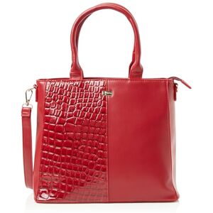 NALLY Sac à Main avec Motif Reptile, Cabas pour Femme, Rouge, Einheitsgröße - Publicité