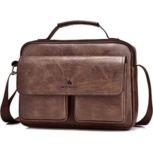 Goecice Sacoche Homme Bandouliere Vintage Simili Cuir Sac a Main Homme Sacs Bandoulière Multipoche Sacs Bandoulière Homme Pochettes Homme Sac Homme Bandouliere pour Travail Affaires Business - Publicité