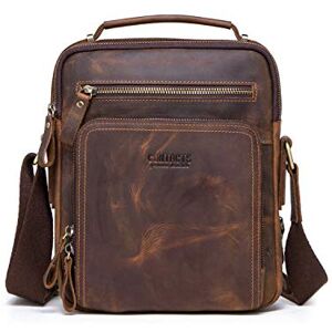 FANDARE Nouveau Sacs bandoulière Homme Sacs à Main Cartable Cuir Sacs à Dos porté Travers Sacoche Imperméable Crossbody Messenger Bag Entreprise Sac d'épaule Pochette Garçon Voyage Pack Marron - Publicité