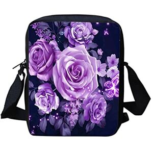 Dolyues Sacs à bandoulière pour adultes et adolescents, sacs à bandoulière avec poche zippée pour pièces de monnaie, argent, Violet Rose - Publicité