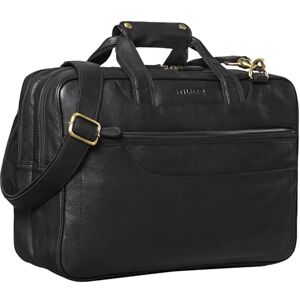 STILORD 'Astor' Sac de Professeur Cuir Serviette Homme Femme Mallette Porte-Documents Grand Sac à Bandoulière Cuir Véritable, Couleur:Noir - Publicité