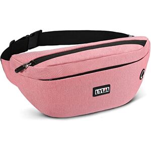 UYLIA Sac Banane pour Homme et Femme : Sac Banane étanche pour Le Camping, la randonnée, Le Fitness, Le vélo, Silber-PU Rose - Publicité