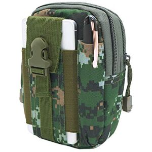 Elonglin Sac Tactique Ceinture, Sacoche Ceinture La Pochette Multifonctionnelle Molle EDC Gadget Utilitaire Téléphone Cellulaire pour Randonnée Voyage Sport Plein-air (Camouflage Vert) 5 - Publicité