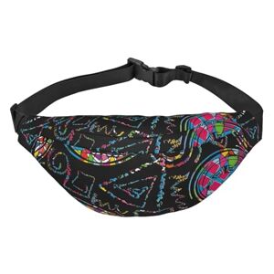 GIMMAV Sac banane à texture de clé grecque pour homme et femme, sac banane pour course à pied, randonnée, sport, multicolore, Taille unique, Sac à bandoulière - Publicité