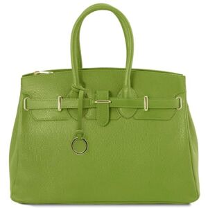 TUSCANY LEATHER TLBag Sac à main pour femme avec finitions couleur or Vert - Publicité