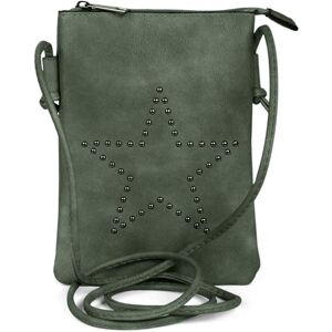 styleBREAKER Mini sacoche avec découpes en forme d'étoile, sac en bandoulière, sac à main, femmes , couleur:Vert pin - Publicité