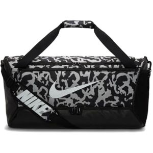 Nike MISC Sac d'entraînement Unisexe NK Brsla M Duff – 9,5 Cat AOP, Noir/Gris fumé/Blanc, FB2827–010 - Publicité