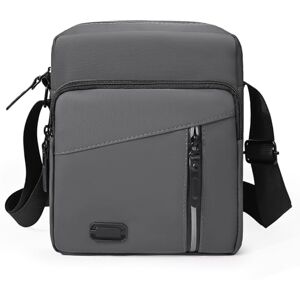 Wasarmir Sacoche Homme Bandouliere, Sacs à Bandoulière Crossbody Sac Homme et Femme, Petit Sac Bandoulière Homme Impermeable Pour Voyage, Randonnée et Sports D'extérieur, Gris - Publicité