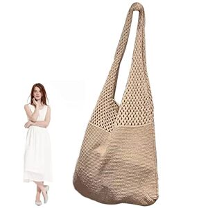 Sloane Plage au Crochet   Sac Hobo esthétique décontracté féerique Durable,Sacs à bandoulière en Polyester Doux, pour la Plage, Le Shopping, Les Rencontres, Les Voyages, l'école ou Le Travail - Publicité