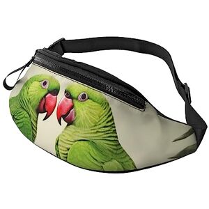 BAFAFA Sac banane imprimé pour couple perroquets Olive, Noir , Taille unique - Publicité