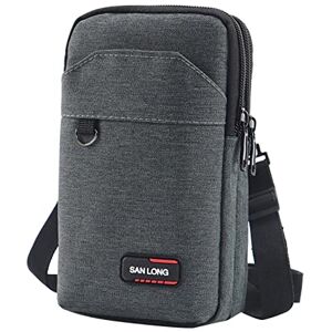 Wzxhew # Hommes Femmes Une Épaule Multi Fonctionnel Loisirs Sports de Plein Air Voyage Courir Sac Téléphone Portable Nouveau Waterproof Packs, gris foncé, Taille unique, Sacs à dos fourre-tout - Publicité