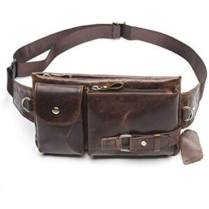 Xieben Sac De Taille en Cuir Vintage Fanny Pack pour Hommes Femmes Voyage Chasse Randonnée Escalade Multi-usages Hanche Bum Ceinture Mince Portable Sac à Main Portefeuille Pochette Marron - Publicité