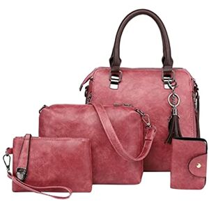 Allence 2023 Mode Sac à Main Femme Élégant Sac Fourre-Tout Cuir PU Grand Sac à Bandoulière Dame Ensemble 4 Pièces Léger Sac Cabas à Épaule Portefeuille Pochette 4 Pcs Set - Publicité