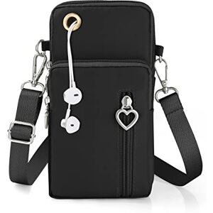 Aucuu Petit Sacoche Telephone Portable Femmes, Sac Téléphone Portable Femme avec Bandoulière Réglable, Oxford Tissu Crossbody Pochette Sacoche Running Armbag pour Téléphone 7''(avec Prise casque) - Publicité