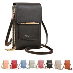 Yellsong Petit Sac Téléphone Portable Femme PU Petit Sac Bandoulière Femme Pochette Telephone Portable, Sac à Main Porte avec Porte Carte et Bandoulière à Bandoulière Cadeaux pour Femmes (Black, One Size) - Publicité