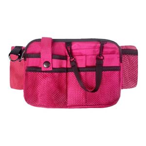 Harilla Pochette de ceinture à outils d'infirmière, ceinture d'organisateur de taille d'infirmière à plusieurs compartiments, sac de taille de pochette, rose rouge - Publicité