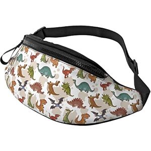 874 Sac À La Taille Dinosaure De Couleur Vectorielle Unisexe Sacoche Homme Bandouliere Mode,avec Prise Casque Sacoche Ceinture pour D'Entraînement Balade Femme 14X35Cm - Publicité