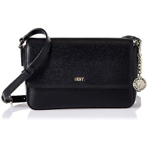 DKNY Bryant MD Flap Cross, Sac à bandoulière Femme, Noir/Or, Einheitsgröße - Publicité