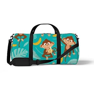 DreamBay Sac de sport fourre-tout de sport mignon animaux tropicaux singe bananes sac à bandoulière sac à dos de week-end fourre-tout fitness sac fourre-tout fourre-tout fourre-tout, Couleur 933, M taille, Sac de voyage - Publicité