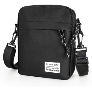 smtfcty Sacoche Homme Bandoulière Petit Sac Bandoulière pour Homme Sac Bandoulière Pochette Mini Cartable Besace pour Les Loisirs Vacances Excursion Marche Randonnée(Noir) - Publicité