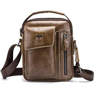 FANDARE Vintage Sacs bandoulière Homme Sacs à Main Cartable Cuir Sacs à Dos porté Travers Sacoche Imperméable Crossbody Messenger Bag Pochette Garçon Entreprise Voyage Kaki - Publicité