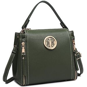 Miss Lulu Femme Sac à Main Bandoulière Sac Messenger en Cuir PU Sac Fourre-tout (Vert) - Publicité