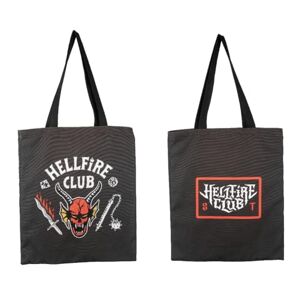 Konix Stranger Things Sac Tote Bag à longues poignées 38 x 42 cm 100% polyester Motif Hellfire Club Noir - Publicité