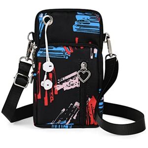 Aucuu Petit Sacoche Telephone Portable Femmes, Sac Femme avec Bandoulière Réglable, Oxford Tissu Crossbody Pochette Sacoche Running Armbag pour Téléphone 7''(avec Prise casque) - Publicité