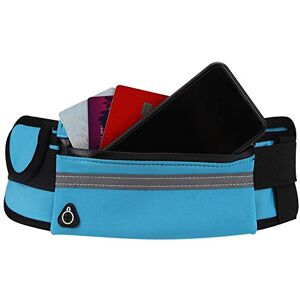 Shanrya de Fin d'année Pochette réglable pour téléphone, Ceinture, Sac de Taille, Sac de Sport, Grande capacité pour Courir, Jogging, Sport de Plein air, Hommes, Femmes, vélo,(Sky Blue - Publicité