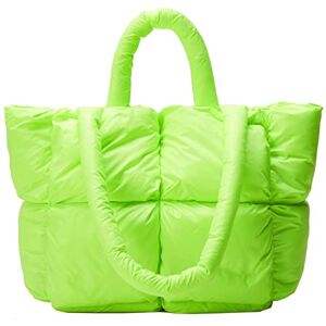 Avilego Sac à bandoulière matelassé pour femme Mini sacoche en duvet Sac fourre-tout matelassé Sac à main chic 2023, vert clair - Publicité