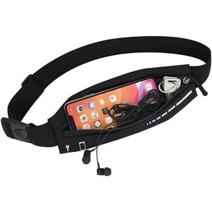 HOMEFITNESSCODE Ceinture de Course Fine pour Homme et Femme, Sac Banane pour Coureurs avec Support de téléphone, Pochette de Course pour l'entraînement, Le Jogging, la Course à Pied - Publicité