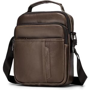 SPAHER Sacoche Homme Cuir Véritable Sacoche Homme Bandouliere Pochette Homme Grand Sac Bandoulière Homme Sac Porté Epaule Sacs Business Sacs à Main Voyage pour Ipad 11 pouces Sac de Messager - Publicité