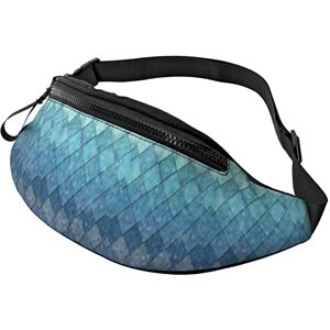 AOOEDM Fanny Packs Mermaid Fish Scales Géométrique Rhombus Women's Traveling Zipper Waistpack - Publicité