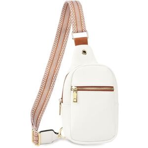 Lishang Sac Bandoulière Femme Cuir PU Sac de Poitrine Petit Sac Banane Chic Sling Bag Sacoche Sacs à Dos Crossbody Bag pour Sport Voyages Travail Randonnée Fête Festival - Publicité