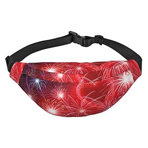 RFSHOP Sac banane pour homme et femme Motif cœurs rouges et feux d'artifice, photo - Publicité