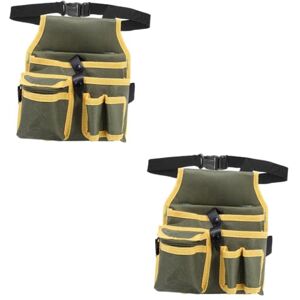 Hemobllo 2 Pièces Sac à Outils Électricien Outils Pour Hommes Outil De Technicien Sac Banane Étanche Ceinture Homme Outils De Navire Fajas D'homme Toile Sac De Taille Imperméable - Publicité