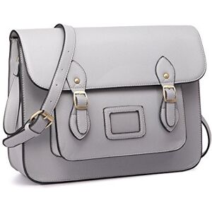 Miss Lulu Sac à Main Sac Cartable Femme Sac à Bandoulière en Cuir PU (Gris) - Publicité