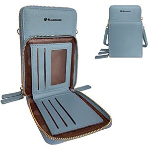 MAYMOONER Petit sac à main en cuir synthétique pour femme Avec sac à bandoulière de moins de 6,5 pouces, Bleu clair 002, Taille unique - Publicité