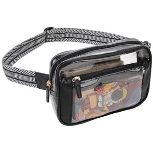 VX VONXURY Sac Banane Chic pour Femme Homme, Transparent Sac Ceinture Fanny Pack, Sac Banane Léger à Bandoulière avec Sangle Réglable pour la Course à Pied en Plein Air, la Randonnée - Publicité