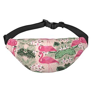 RFSHOP Sac banane, sac banane pour voyage, course à pied, pour homme et femme Flamant rose, photo - Publicité