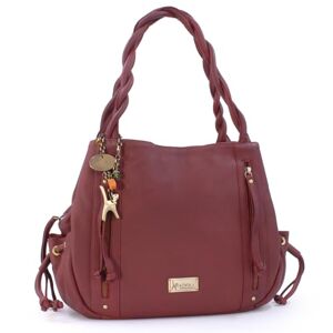 Tigi Collection Handbags Cuir Véritable Grand Sac à Main/Sac porté épaule/Cabas Femme  Rouge - Publicité