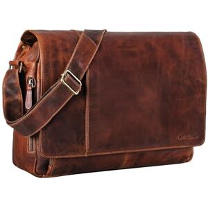 STILORD 'Elias' Sacoche homme cuir Vintage Sac Bandoulière Homme Design Sac en cuir Ordinateur Portable 15,6 Pouces Besace en Cuir, Couleur:florida marron - Publicité